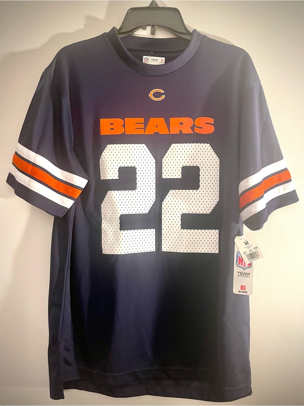 NFL Chicago Bears Orange & White #22 Jersey Tee (New)
